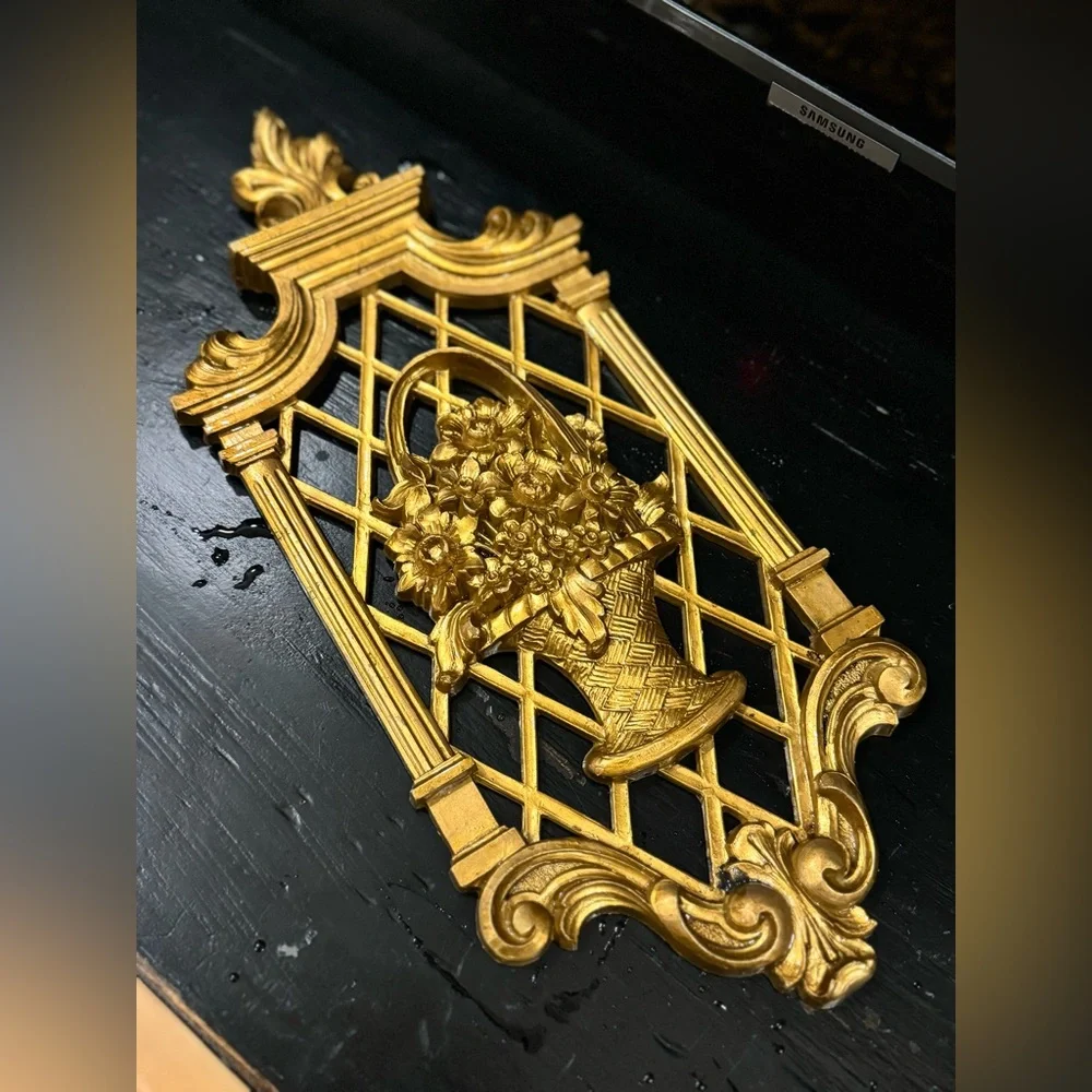 Set of Two Vintage DART INDUSTRIES Gold Wall Decor